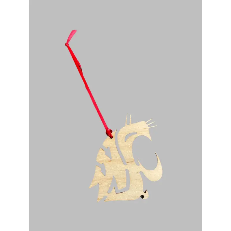 WSU Cougars Wood Ornament