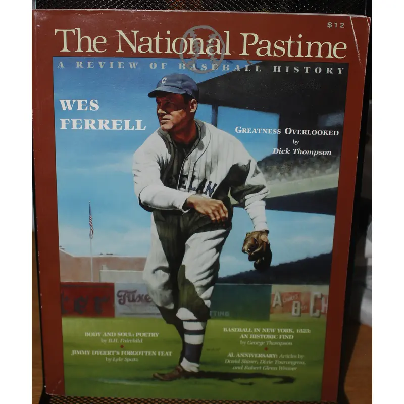 2001 National Pastime Baseball History Book, Wes Ferrell on cover, Number 21