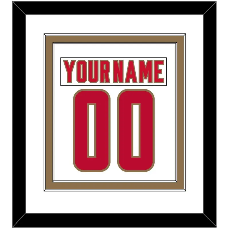Denver Nameplate & Number (Back) Combined - Home White - Double Mat 1
