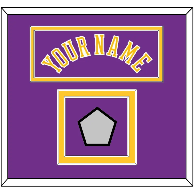 Los Angeles Name & Champions Patch - Road Purple (1978-1997) - Double Mat 2