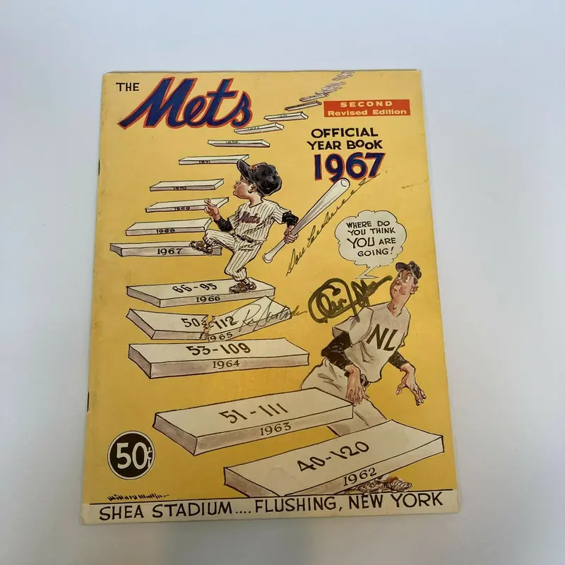 1967 New York Mets Multi Signed Vintage Yearbook