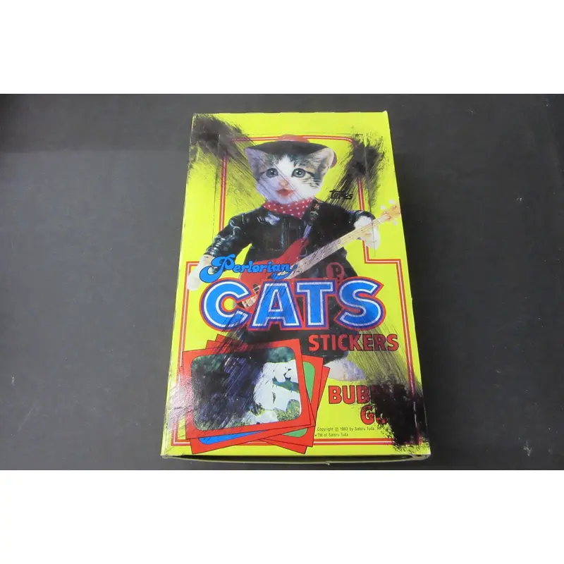 1983 Topps Perlorian Cats Unopened Stickers Box (X-Out)
