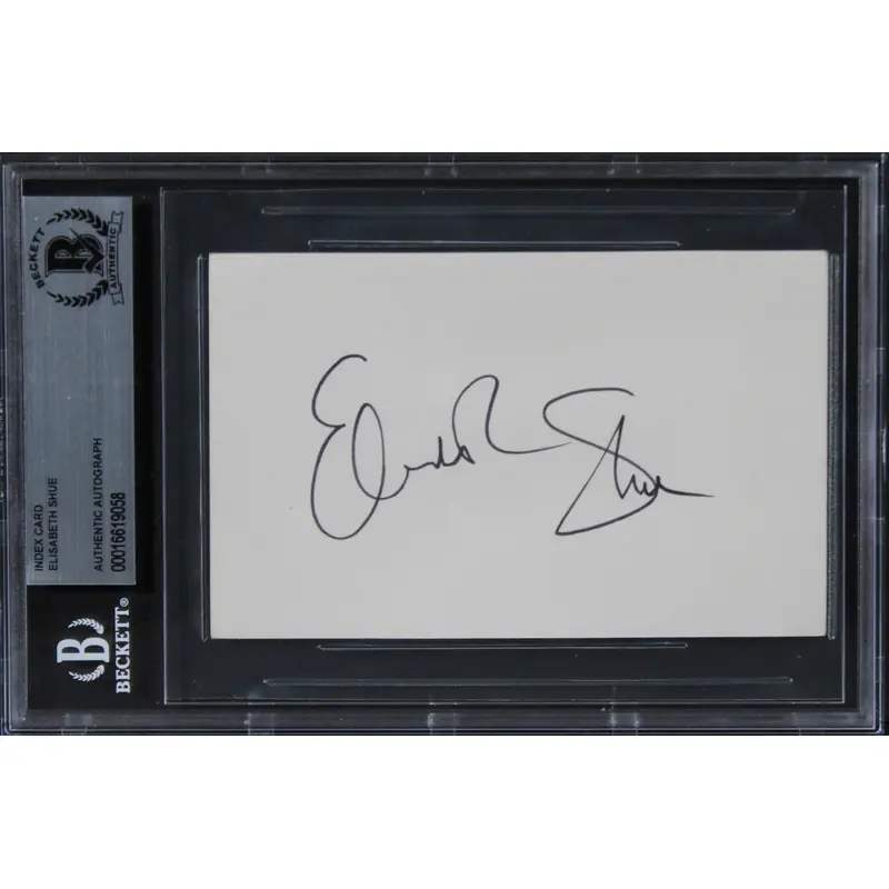 Elisabeth Shue The Karate Kid Authentic Signed 3x5 Index Card BAS Slabbed 2