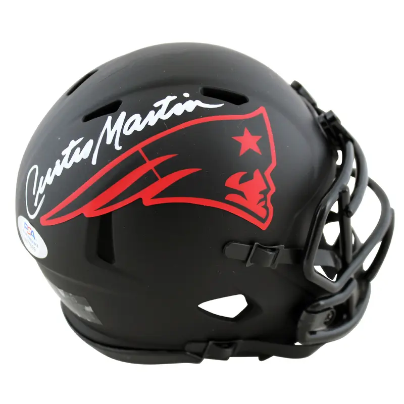 Patriots Curtis Martin Authentic Signed Eclipse Speed Mini Helmet PSA/DNA Itp