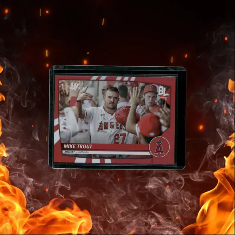 2023 Topps Big League Mike Trout Super Rare Red Foil #280