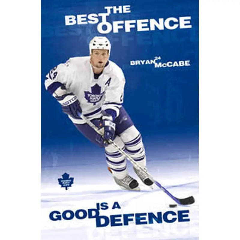Bryan McCabe "Good Defence" Toronto Maple Leafs Poster - Costacos 2006
