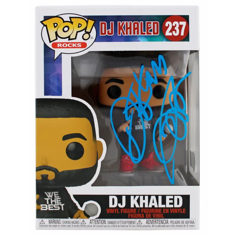 DJ Khaled Authentic Signed Pop Rocks #237 Funko Pop Vinyl Figure w/ Blue Sig BAS