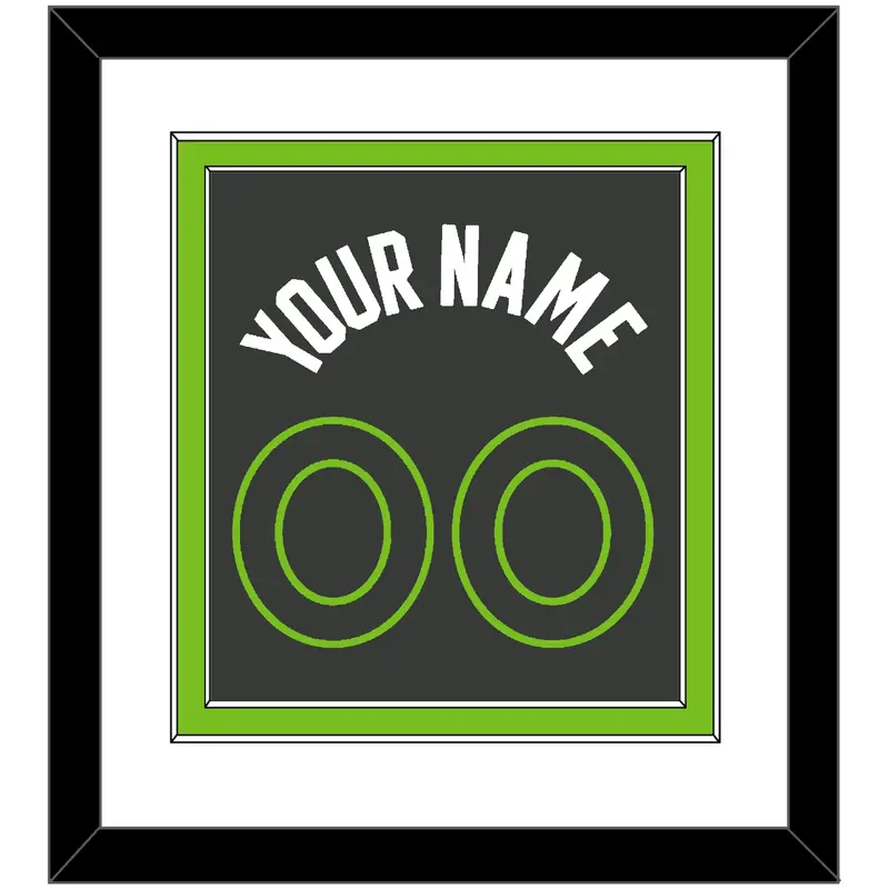 Minnesota Name & Number - Dark Gray Statement - Double Mat 1