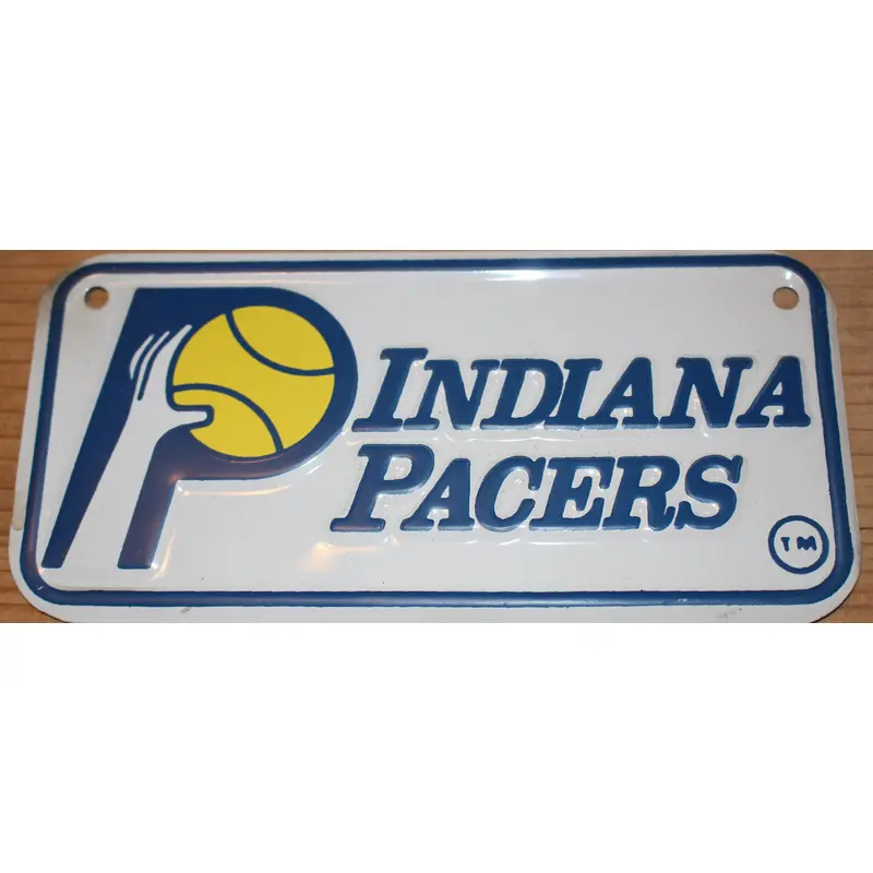 Vintage 1970's ABA Basketball Indiana Pacers Bicyle License Plate