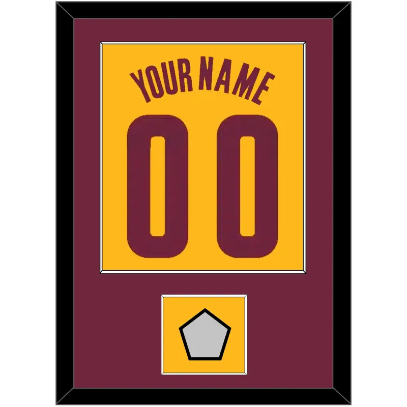 Cleveland Name & Number With Champions Patch - Alternate Yellow (2012-2017) - Single Mat 2