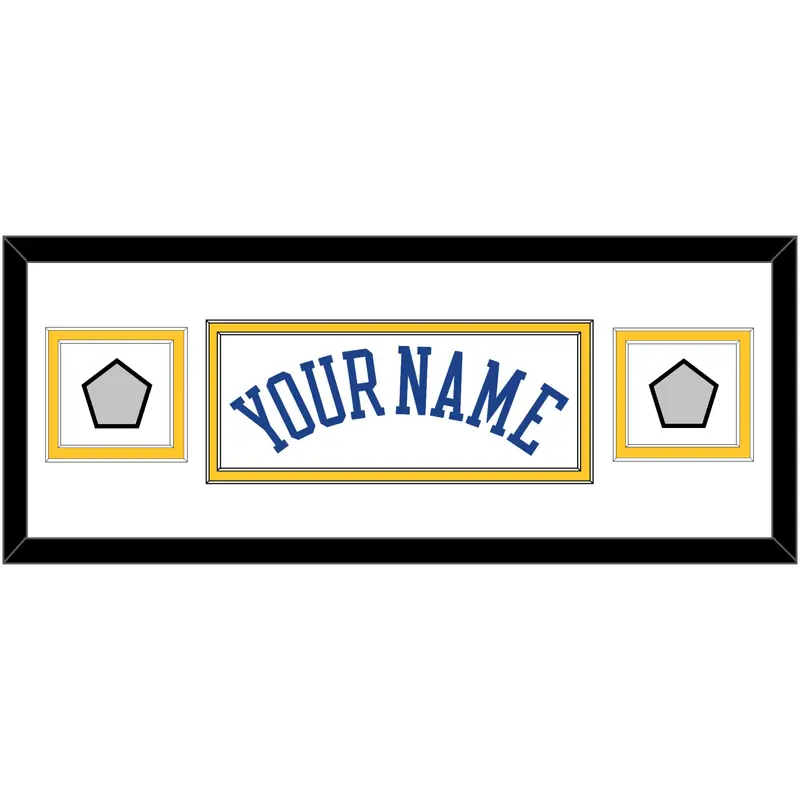 Golden State Name & 2 Finals Patches - Home White (2010-2019) - Double Mat 2