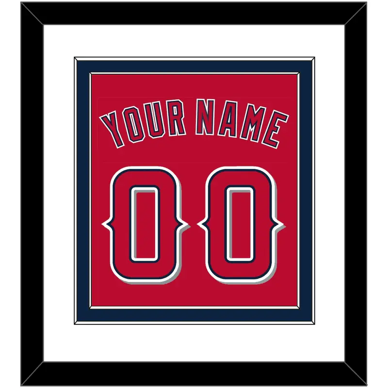 Los Angeles Name & Number - Alternate Red (2012-2020) - Double Mat 1