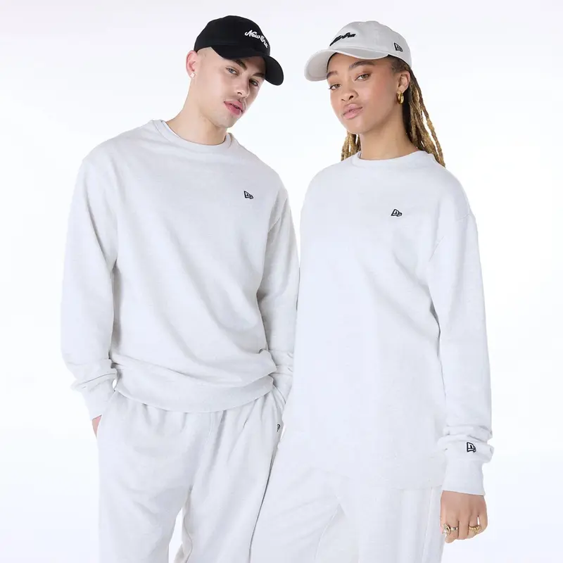 New Era Essential Pastel Grey Crew Neck Sweater