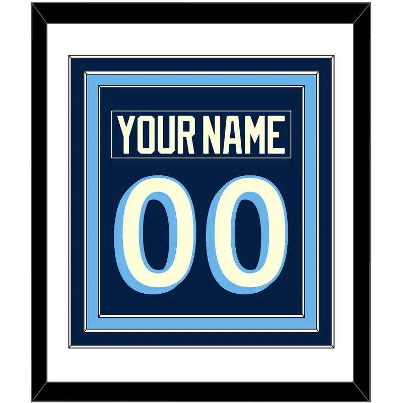 Pittsburgh Nameplate & Number (Back) Combined - Alternate Navy Blue (2011-2013) - Triple Mat 1