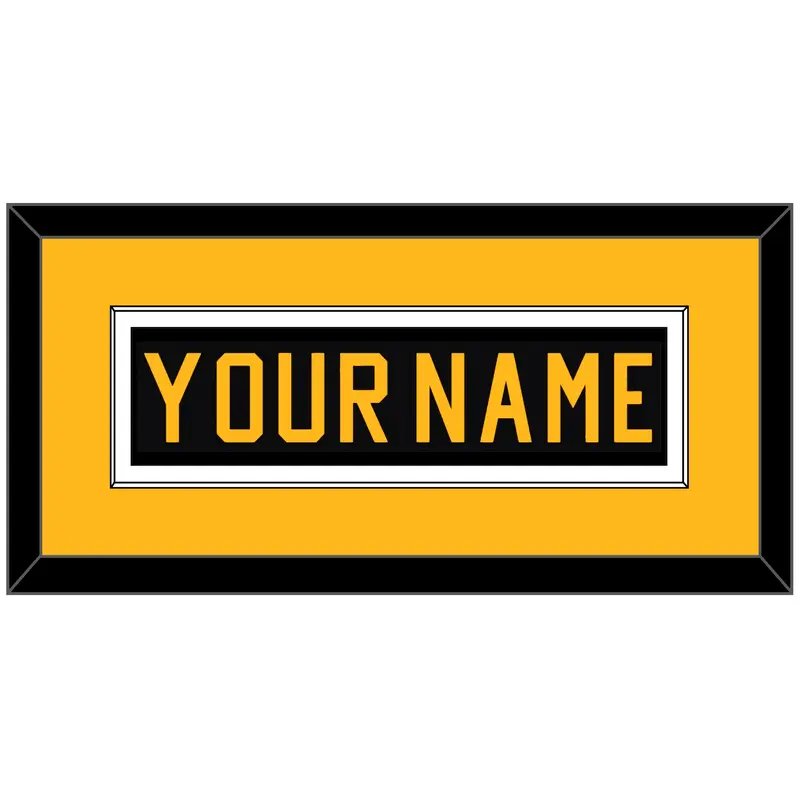 Pittsburgh Nameplate - Road Black (1981-1984) - Single Mat 3