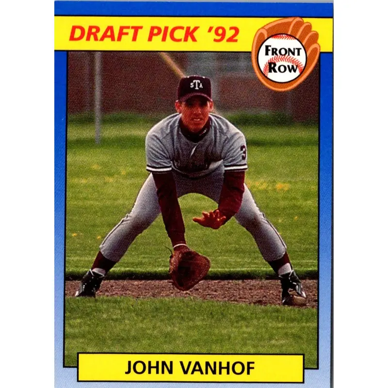 1992 Front Row Draft Picks John Vanhof #85