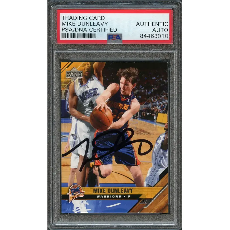 2005-06 Upper Deck #59 Mike Dunleavy Signed Card AUTO PSA  Warriors