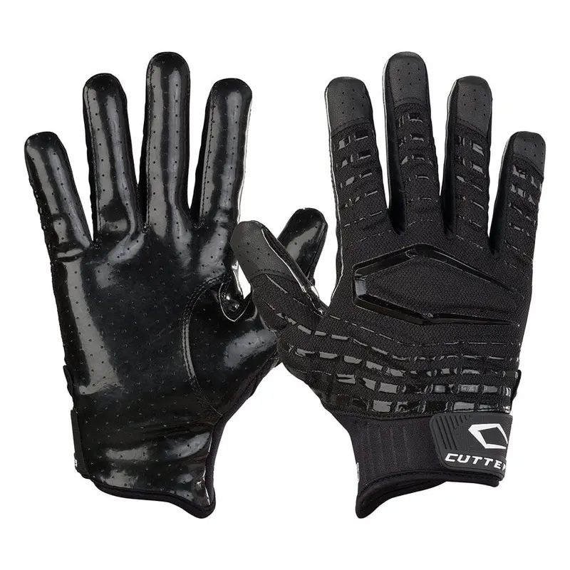 New Cutter's Gamer 5.0 Padded Receiver Gloves Size Medium - Black