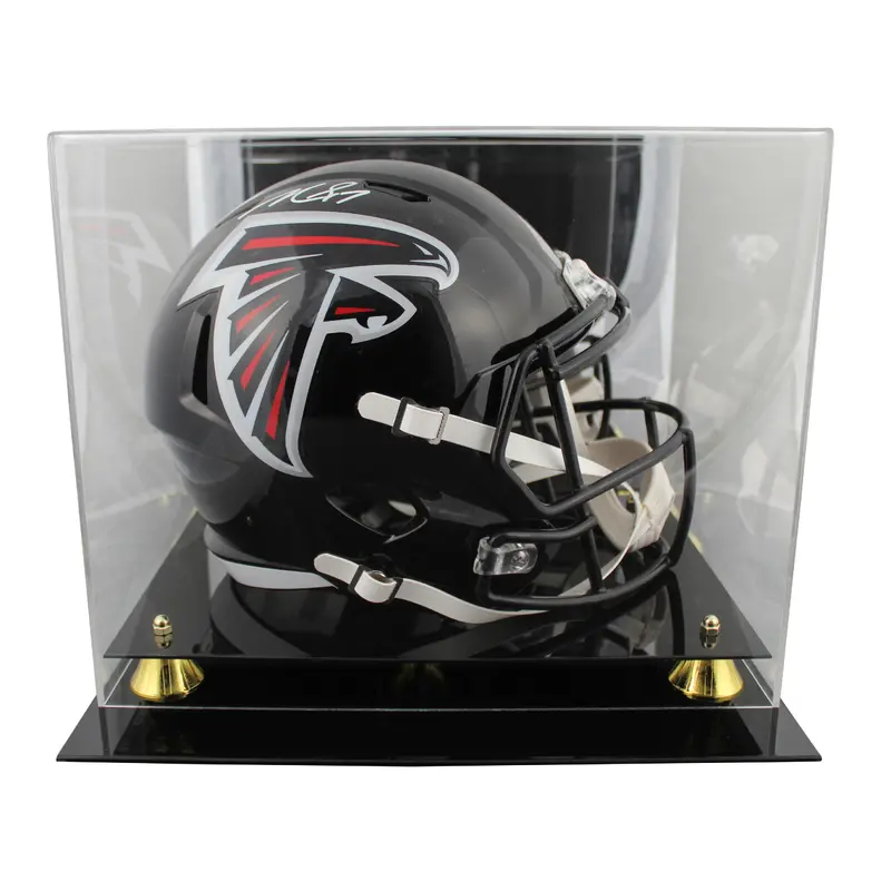 Falcons Michael Vick Signed 03-19 TB Full Size Speed Rep Helmet w/ Case JSA Wit