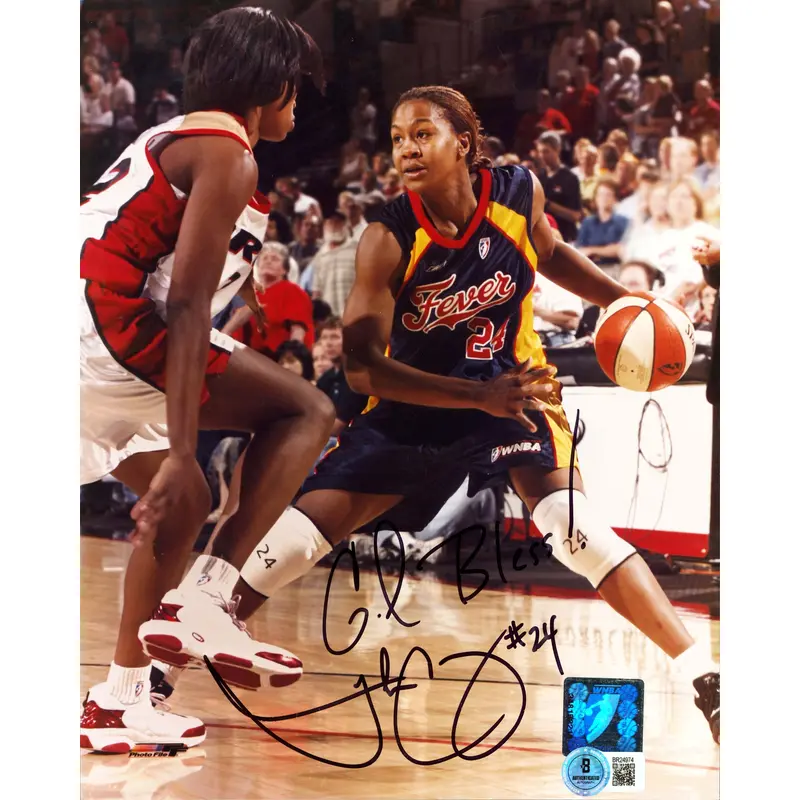 Tamika Catchings "God Bless" Authentic Signed 8x10 Vertical Photo BAS #BR24974