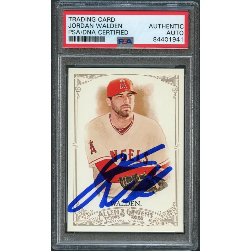 2012 Topps Allen & Ginter #48 Jordan Walden Signed Card PSA Slabbed Auto Angels