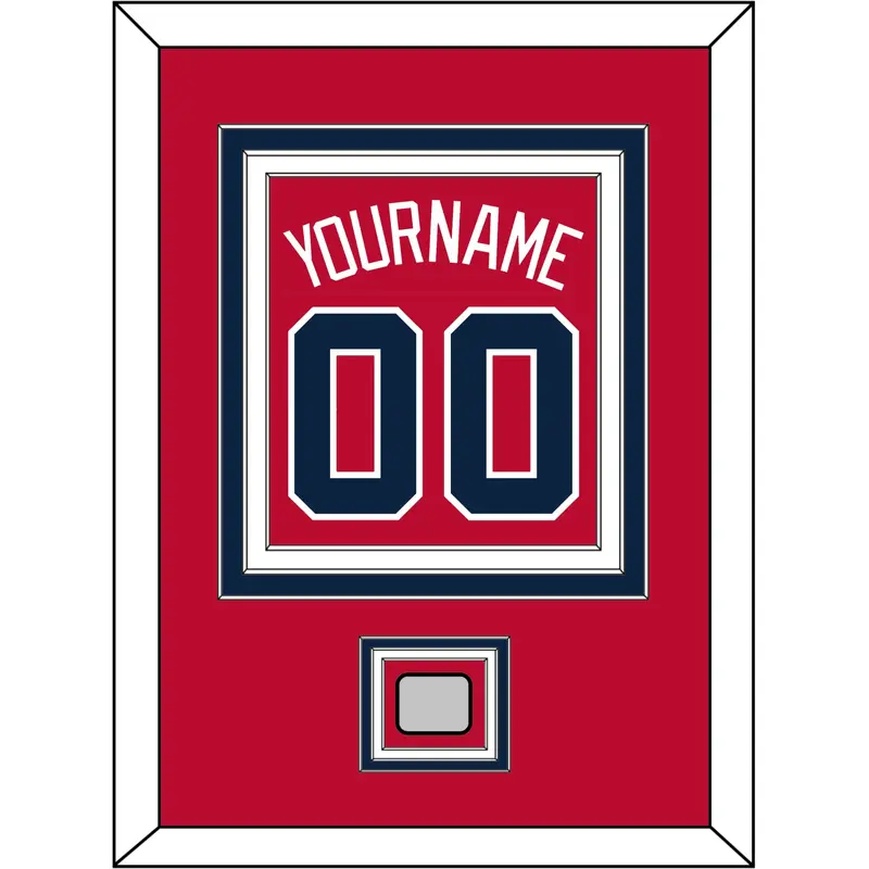 Atlanta Name, Number & World Series Champions Patch - Alternate Home Red - Triple Mat 2