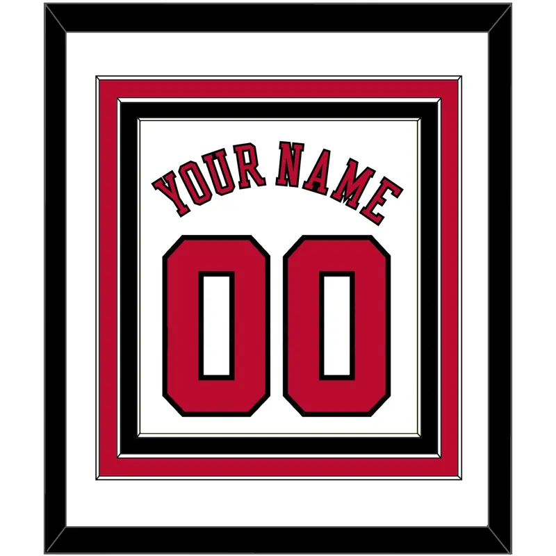 Chicago Name & Number - Home White (1986-2017) - Triple Mat 1