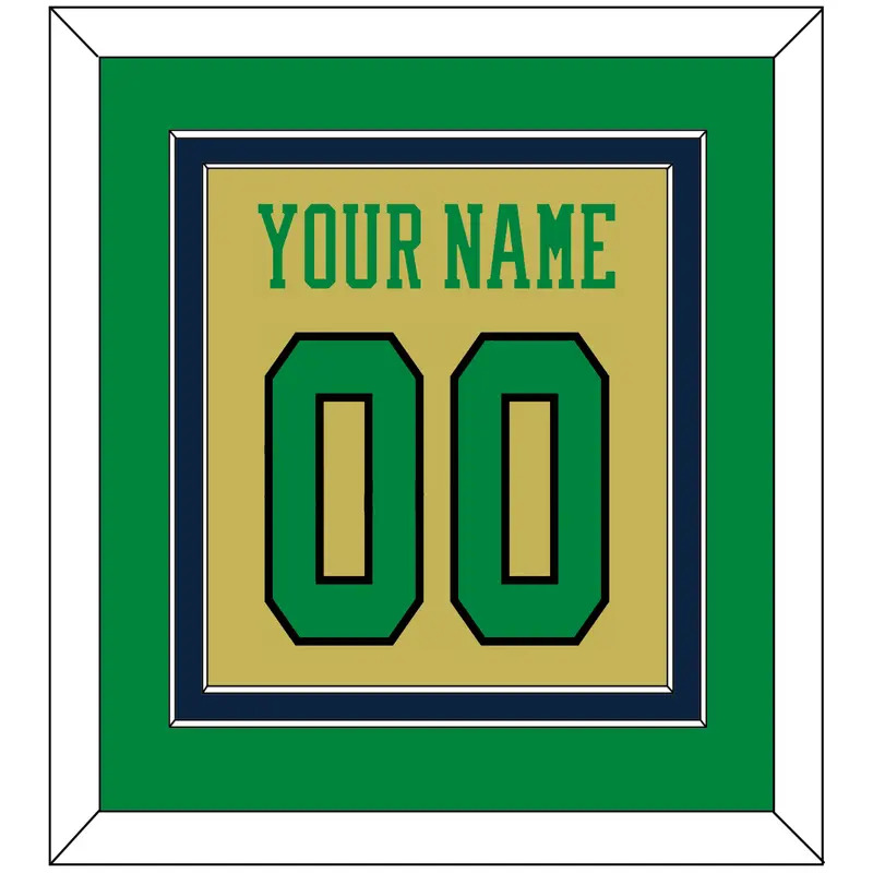 Notre Dame Basketball Name & Number - Alternate Gold (2014-2015) - Double Mat 3
