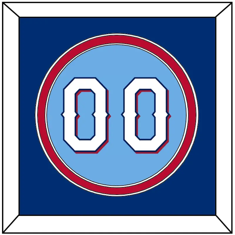 Texas Number - Alternate Powder Blue (2020-2023) - Double Mat 3