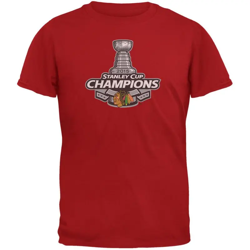 Chicago Blackhawks - 2015 Stanley Cup Champions Red Soft T-Shirt