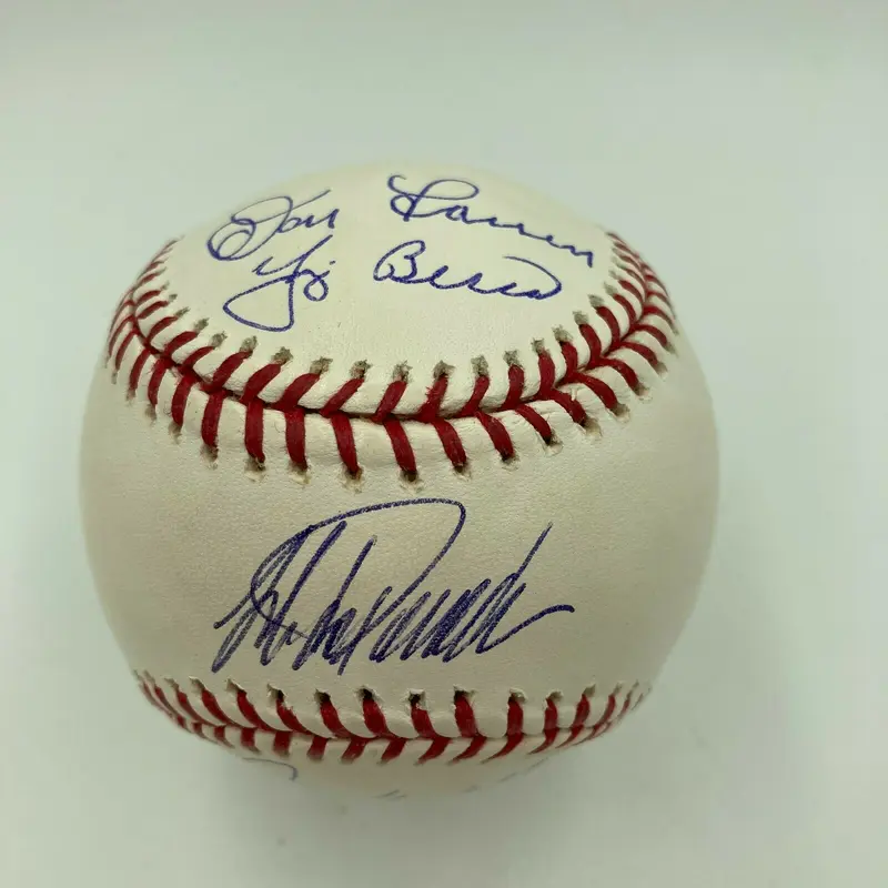 Don Larsen David Wells Cone Yogi Berra Yankees Perfect Game Signed Baseball JSA