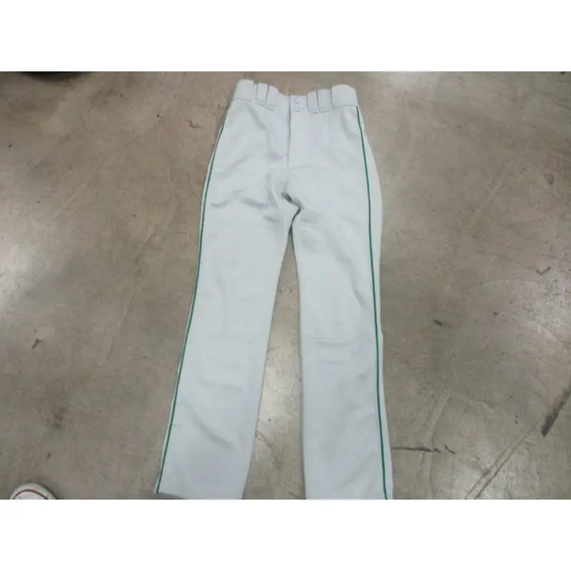 Mizuno Performance Gray Baseball Pants Sz XS - Green Piping