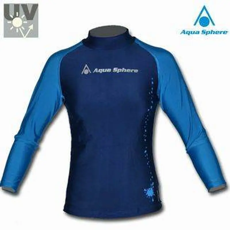 New Aqua Sphere Rashguard UPF 50+ Size 4Y Navy / Blue