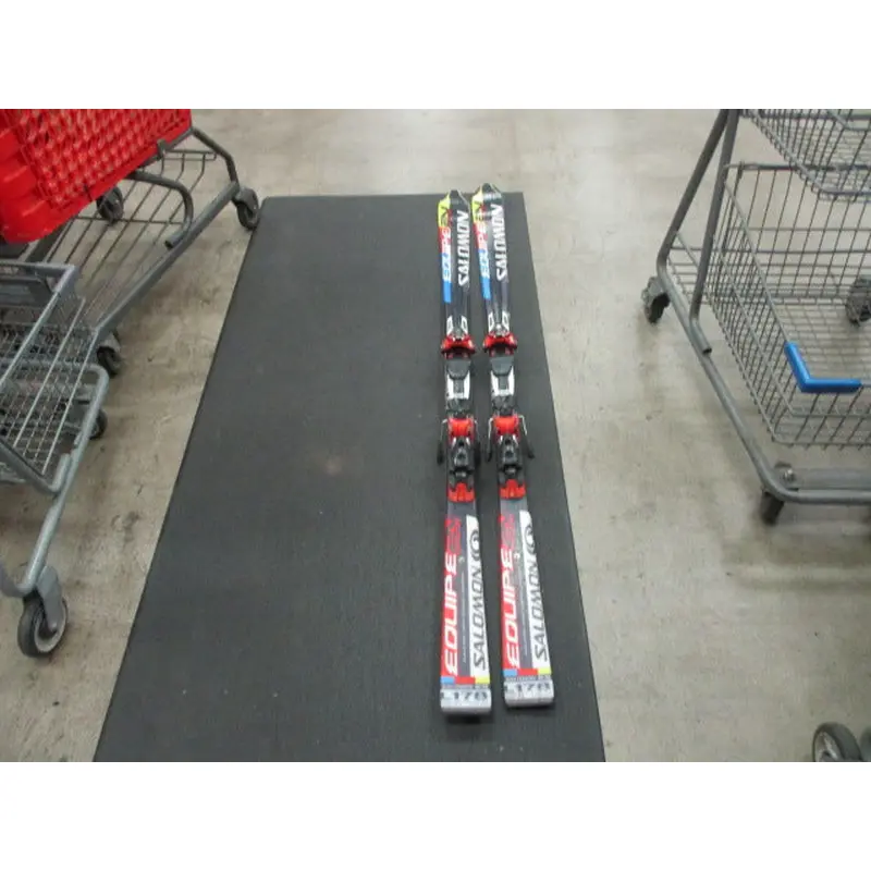 Used Salomon Equip 2V Race Size 178CM Downhill Skis W/ Salomon Bindings