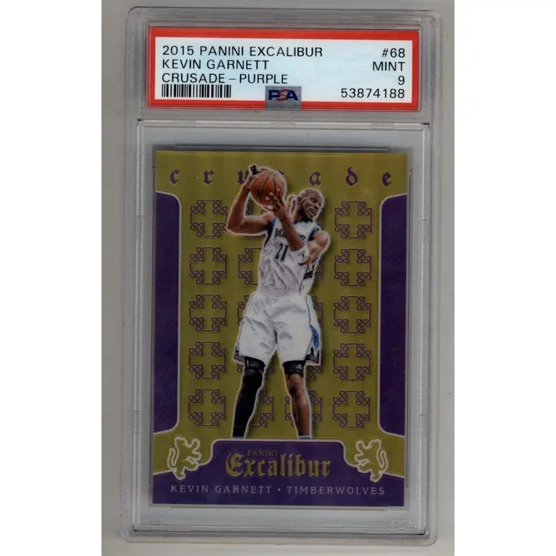 Kevin Garnett 2015-16 Excalibur Crusade Purple #68 49/60 PSA 9 Mint
