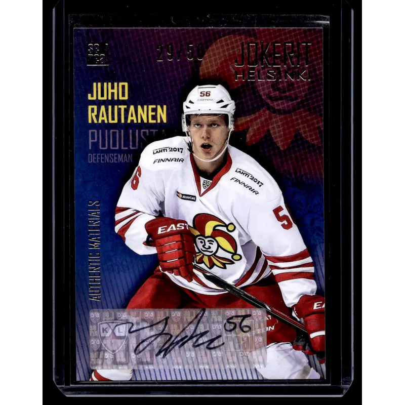 2016-17 Sereal Jokerit Autograph - Juho Rautanen #JOK-AUT-012 /50