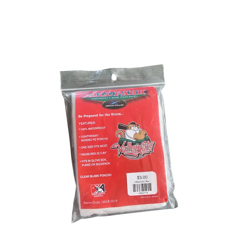 ValleyCats Clear Poncho
