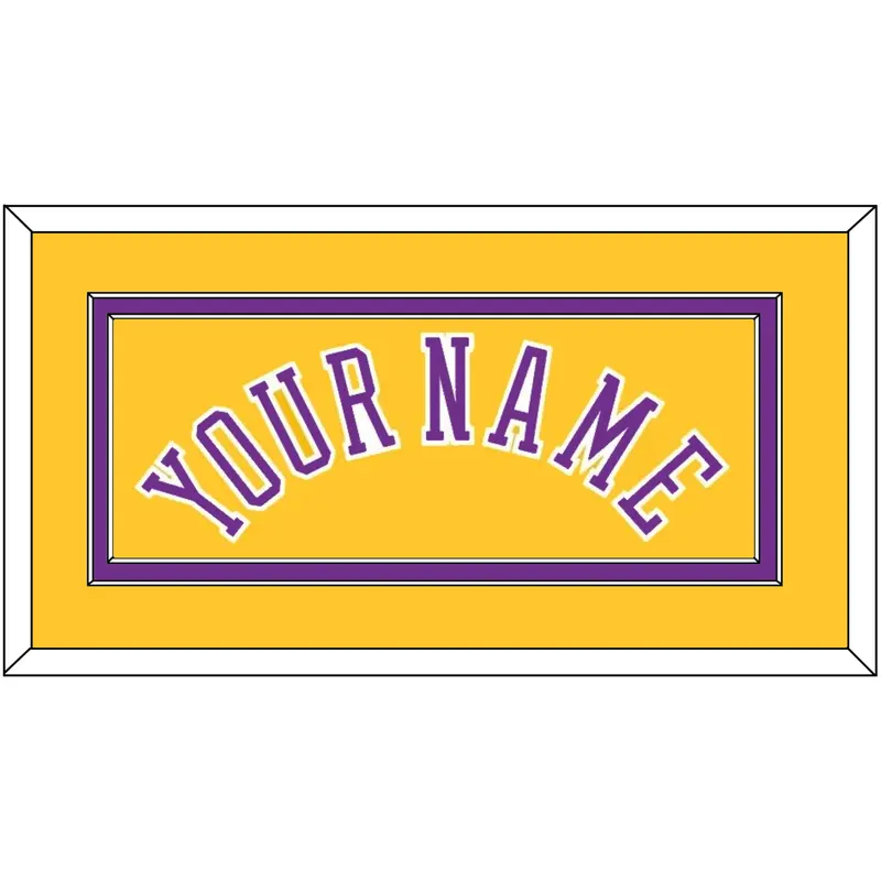 Los Angeles Name - Home Yellow (1978-1997) - Double Mat 2