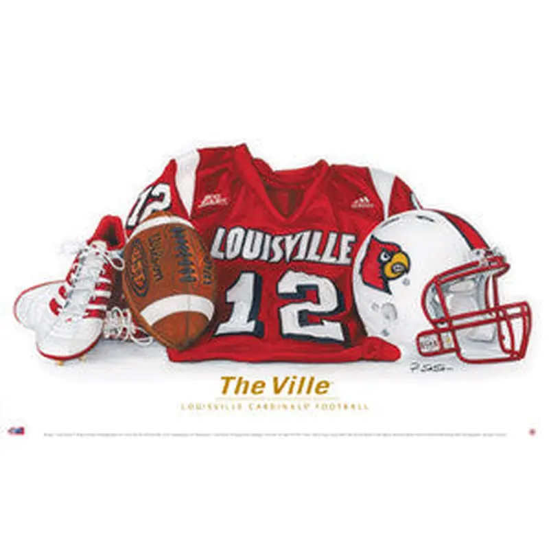 Louisville Cardinals Football "The Ville" Art Print (LE /2000) - Smashgraphix