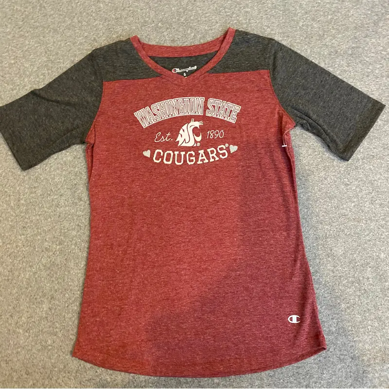 Youth Faded Crimson Champion WSU T-shirt