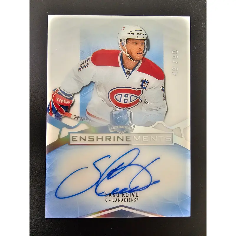 2020-21 Upper Deck The Cup - Enshrinements - Saku Koivu #E-SK /99