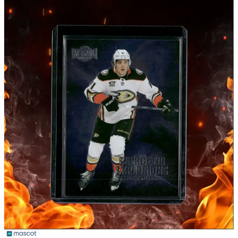 2023-24 SkyBox Metal Universe Leo Carlsson Energetic Explosions Rookie #EE-8