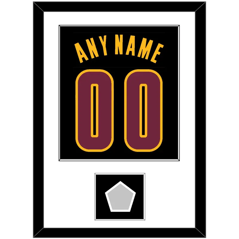 Cleveland Name & Number With Finals Patch - Black Pride (2015-2017) - Single Mat 1