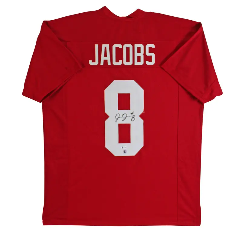 Josh Jacobs Autographed Alabama (Crimson #8) Custom Jersey - Jacobs Holo