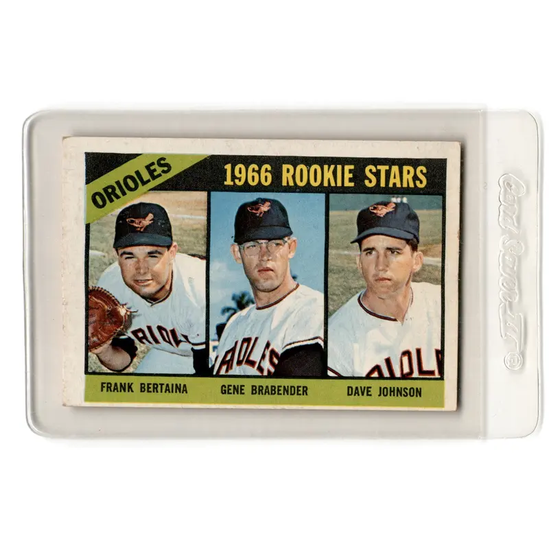 1966 Topps Orioles Rookies - Frank Bertaina/Gene Brabender/Dave Johnson #579 Rookie EX