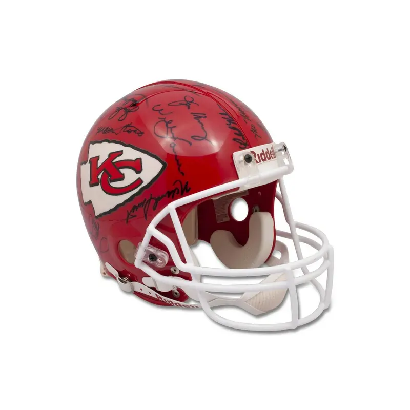 1970 KANSAS CITY CHIEFS SUPER BOWL IV CHAMPIONS TEAM SIGNED HELMET BECKETT COA