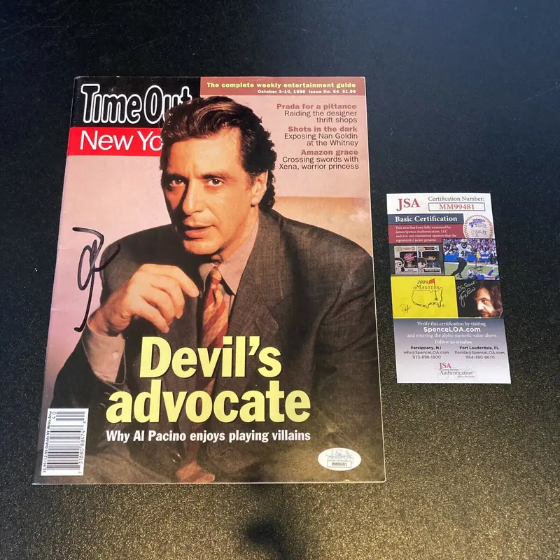 Al Pacino Signed Autographed Magazine With JSA COA