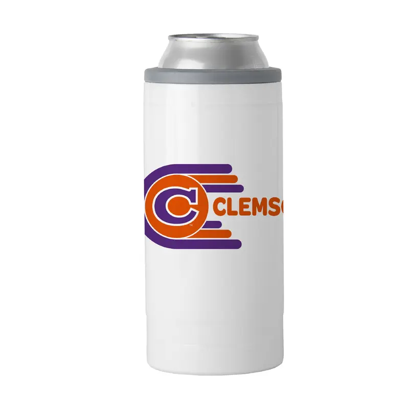 Clemson 12oz Whirl Slim Can Coolie