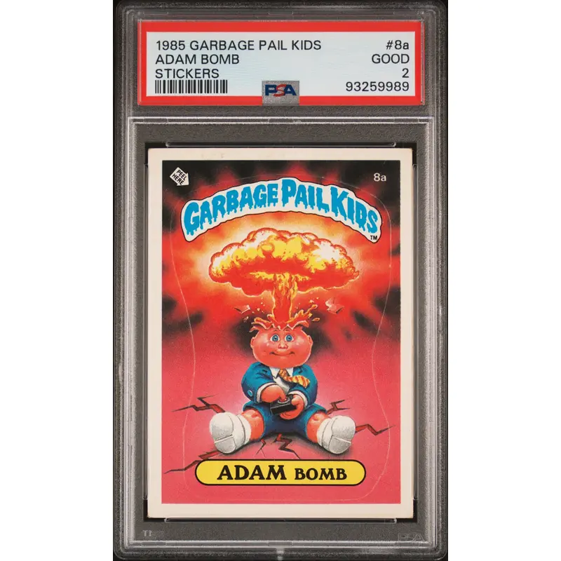 Adam Bomb 1985 Topps Garbage Pail Kids Stickers #2 PSA 2 Good