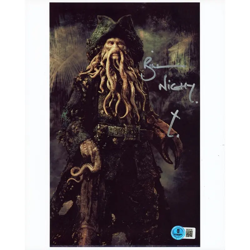 Bill Nighy Pirates Of The Caribbean Authentic Signed 8.5x11 Photo BAS #BS20790